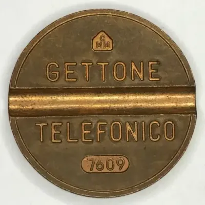 Gettone telephone token no 7609