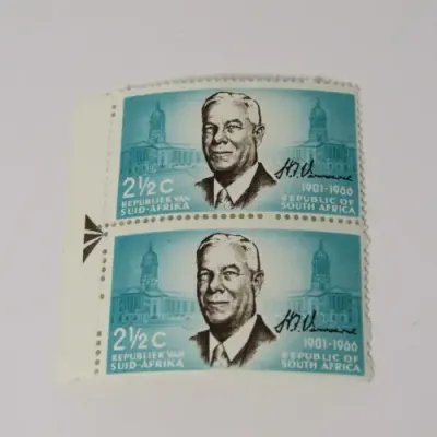 HF Verwoerd 2 1/2 c stamp SACC 258 with errors