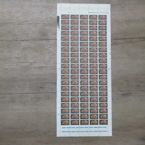 South Africa SACC 416 Totius - Full sheet of 4c stamps with shift in colour of RSA and 4c