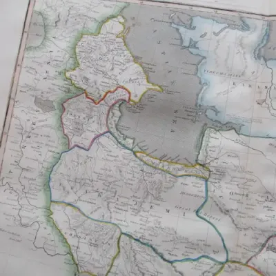 Original 1830`s map of Persia - published by W.H. Lizars, Edinburgh - 57 x 47cm