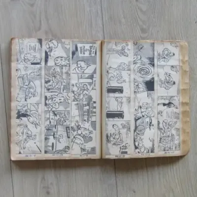Scrapbook with large variety of WW2 period comic strips