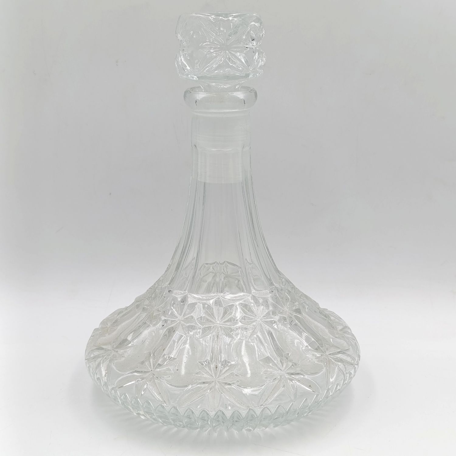 Vintage glass ship's decanter