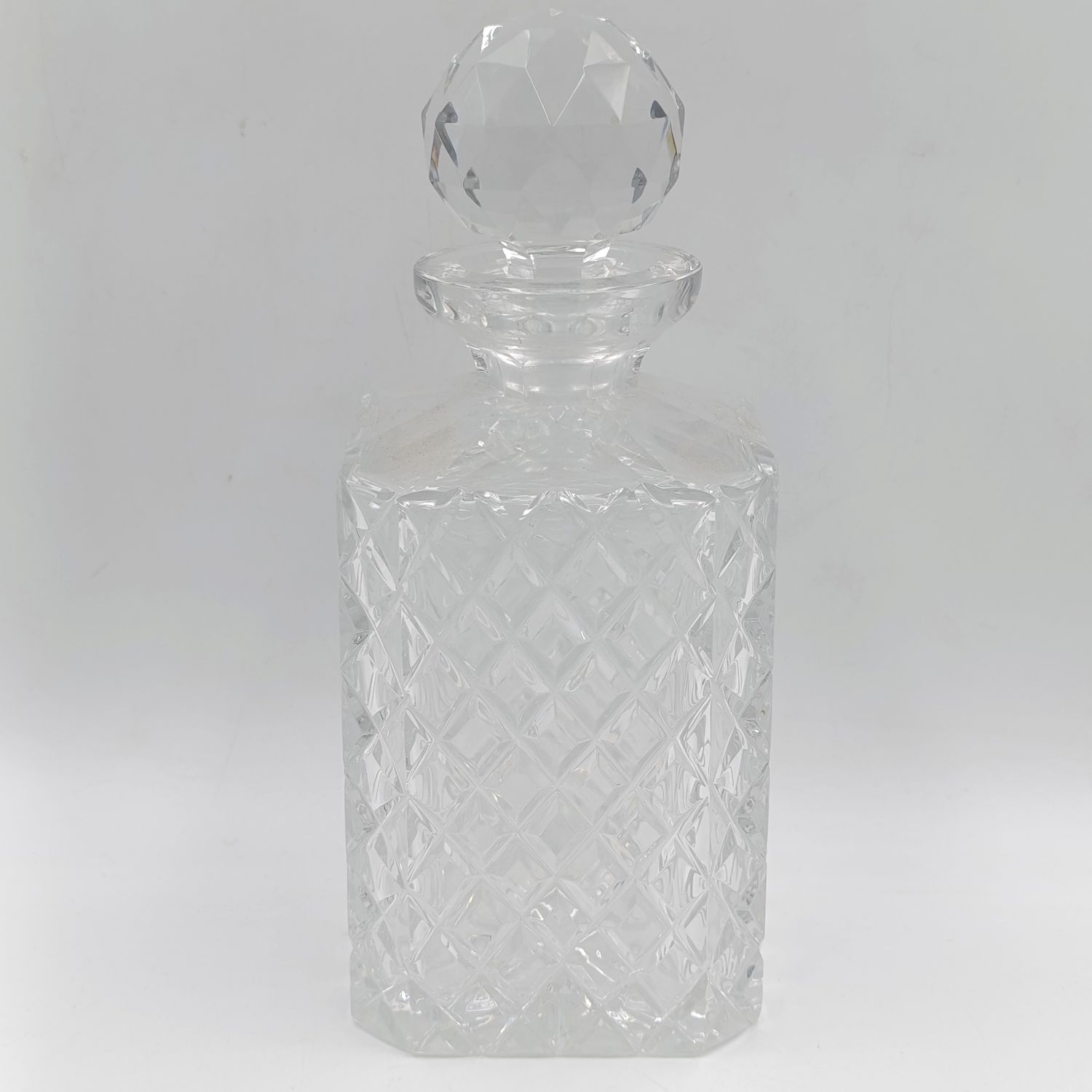 Vintage crystal square decanter