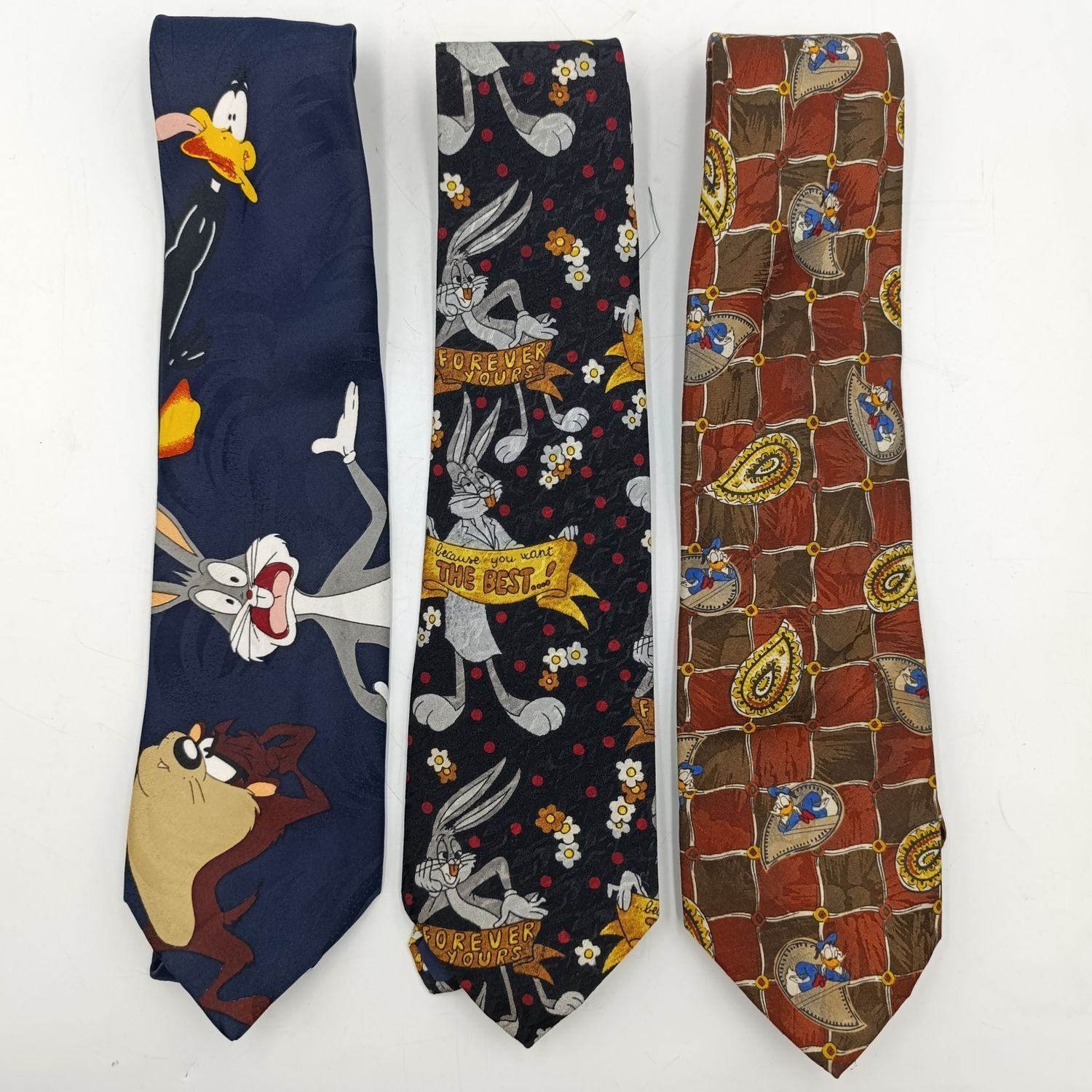 Lot of 3 Looney Tunes Ties - High Quality items