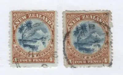 New Zealand S.G. 310 with reversed WMK - 1900 - 4d