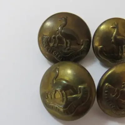 Northern Rhodesia Regiment - Lot of 4 medium size buttons - Scarce