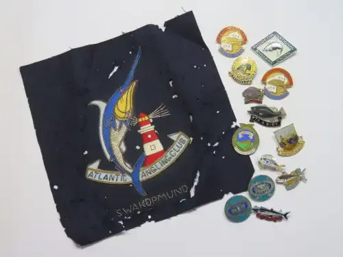 Lot of 14 vintage angling badges