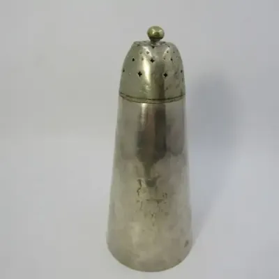 Vintage Walker and Hall silver plated sugar shaker with SA coat of arms emblem