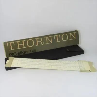 Thorton PIC slide ruler - vintage - excellent condition - in case with instructions