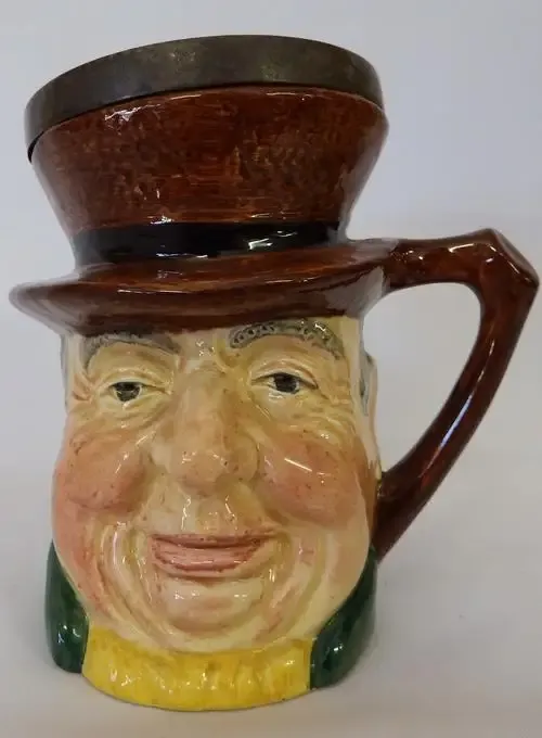 Toby mug of Tony Weller, silver plated rim - Lancaster as per photo