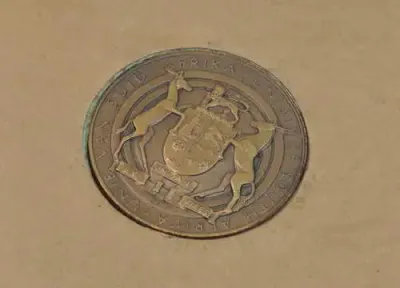 1935 Union of South Africa George V Bronze Jubilee medal in damaged box
