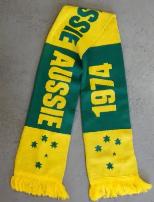 Australia soccer scarf - World cup 1974,2006,2010 qualifiers - 19 x 161 cm