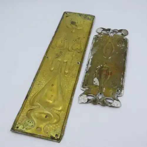 Vintage tinplate door decotations