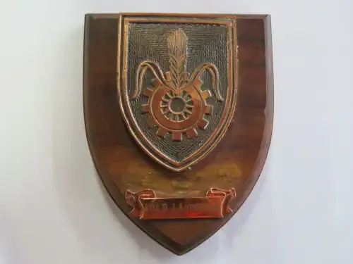 SADF Quartermaster General plaque awarded to AO2 D.J. Anderson