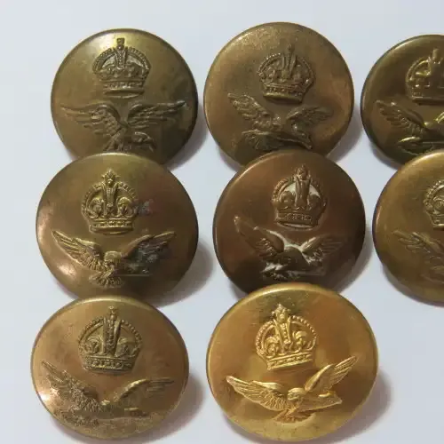 South African Air force buttons - Lot of 8 buttons - All different makers