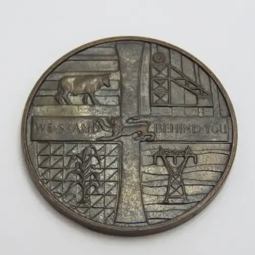 1965 Rhodesian Independence bronze medallion