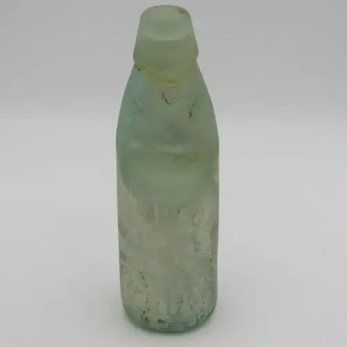 W.H Morgan Port Elizabeth mineral water bottle with glass marble