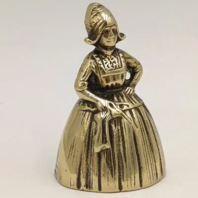 Vintage Brass Lady - figurine Bell