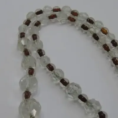 Vintage Crystal beads necklace - Length 29 cm (closed)