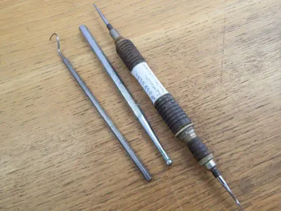 Lot of 6 dentist tools