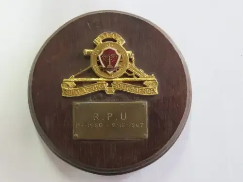 SADF Regiment Potchefstroom University plaque - 1960-1967