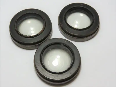 Lot of 3 vintage brass lenses