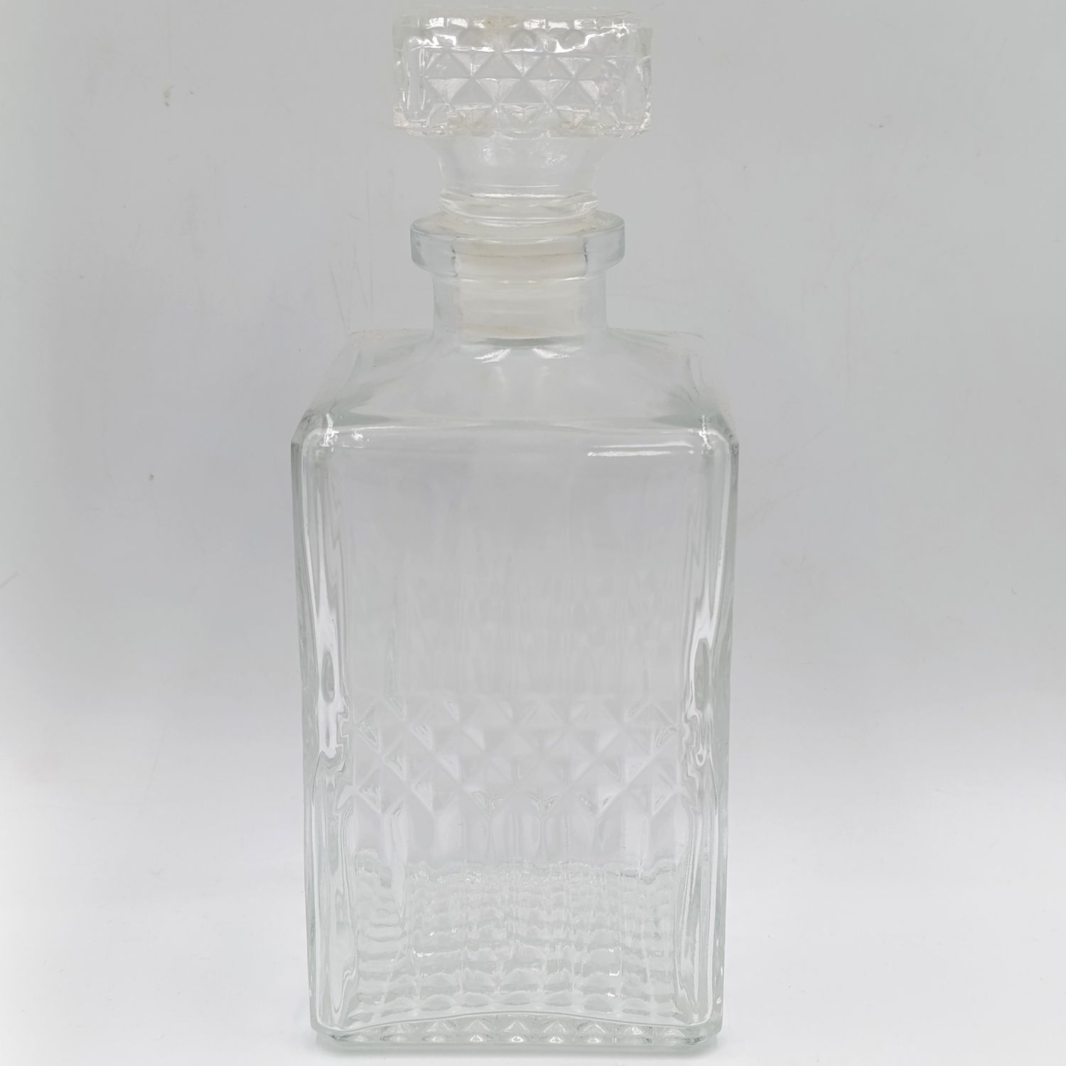 Vintage glass square decanter
