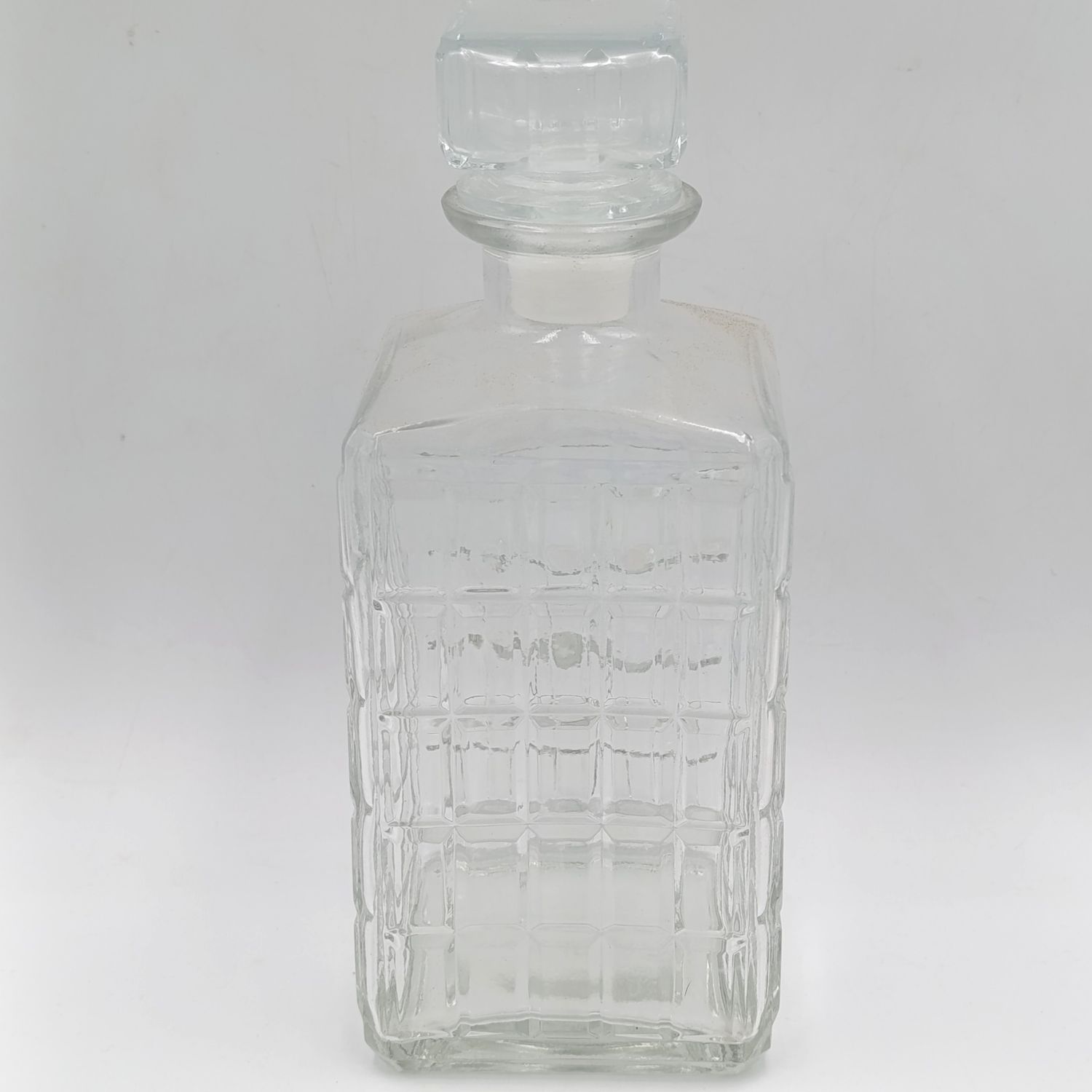 Vintage glass square decanter