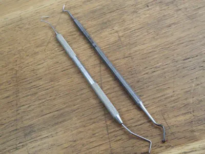 Lot of 6 dentist tools