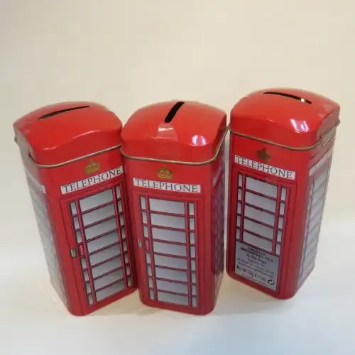 Lot of 3 savings boxes - With English breakfast tea inside