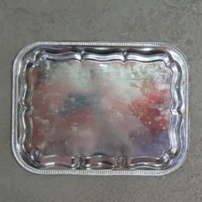 1977 Queen silver Jubilee tray - Size 41 x 31 cm