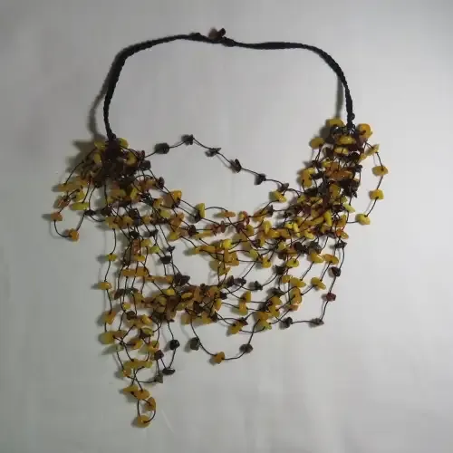 Vintage Amber multi string necklace