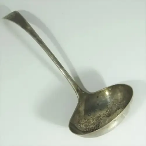 Vintage JR and S silverplated soup ladle