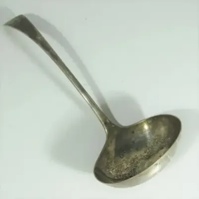 Vintage JR and S silverplated soup ladle