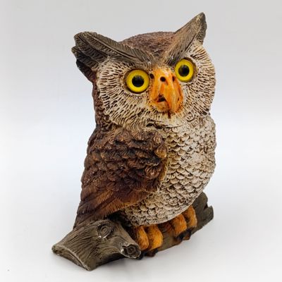 Handpainted resin owl figurine