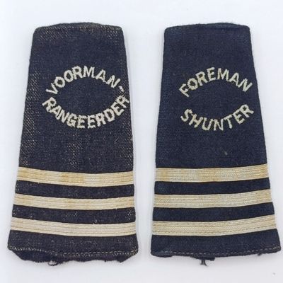 Pair of SA Railways Foreman - Shunter rank epaulettes