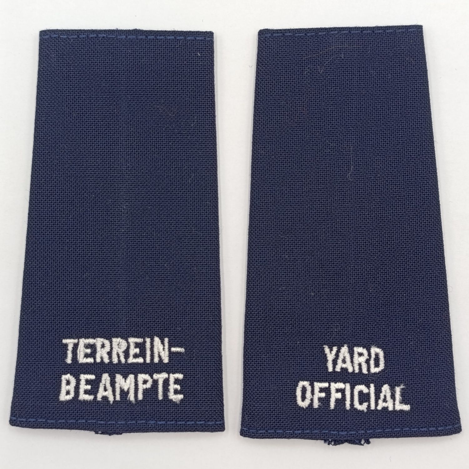 Pair of SA Railways Yard official rank epaulettes