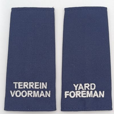 Pair of SA Railway Yard Foreman rank epaulettes