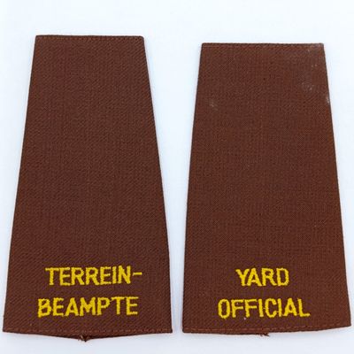 Pair of SA Railways Yard official rank epaulettes