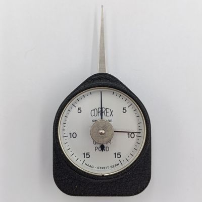 Correx tension gauge - used to measure force and calibrate small mechanisms - in original box