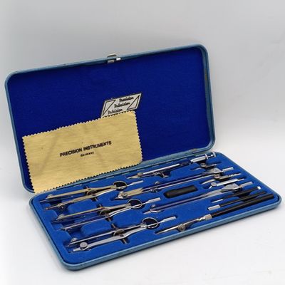 Vintage German Precision/ technical drawing set - complete set in case