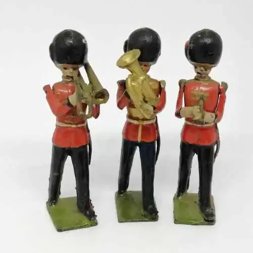 Lot of 3 Vintage British Army band lead soldiers - Britains Ltd