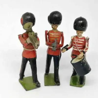 Lot of 3 Vintage British Army band lead soldiers - Britains Ltd