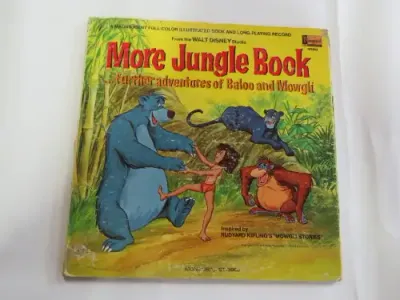 Walt Disney -More Jungle Book (further adventures of Baloo and Mowgli) - Full colour book and LP