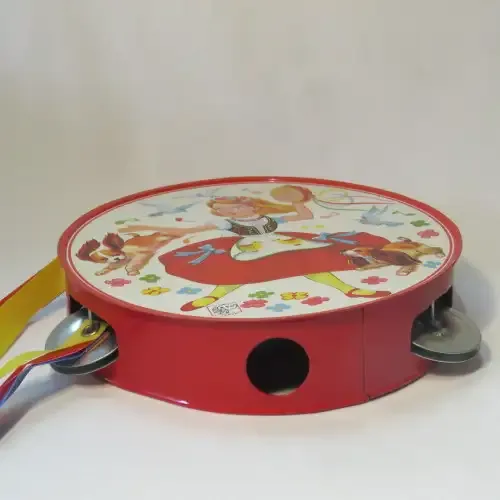 Vintage musical Tambourine in original box - Excellent condition