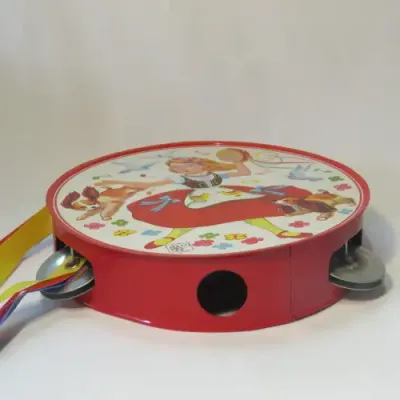 Vintage musical Tambourine in original box - Excellent condition