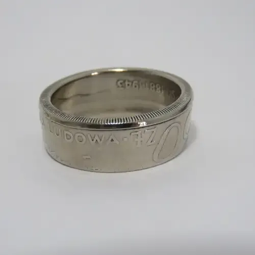 Ring made from 1943 Polish coin - Size W 1/2