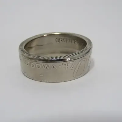 Ring made from 1943 Polish coin - Size W 1/2