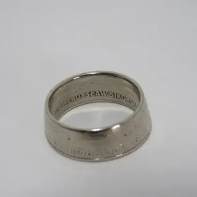 Ring made from 1943 Polish coin - Size W 1/2