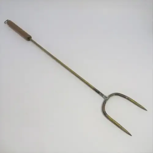 Vintage brass and copper fore poker